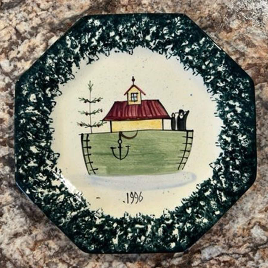 Molly's Cows Dark Green Plate Wall by Molly Dallas-1
