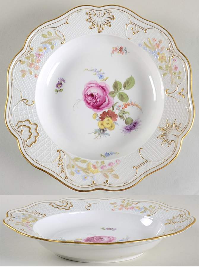MSS241 Large Rim Soup Bowl by Meissen (Germany)-1