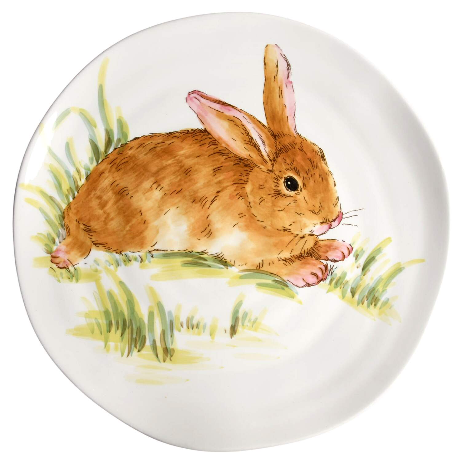 Watercolor Bunny Dinner Plate by Maxcera Corp-1