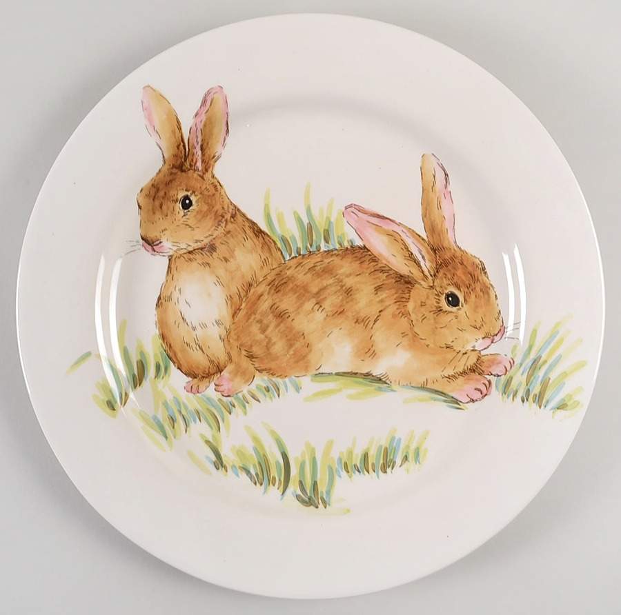 Watercolor Bunny 14" Chop Plate (Round Platter) by Maxcera Corp-1