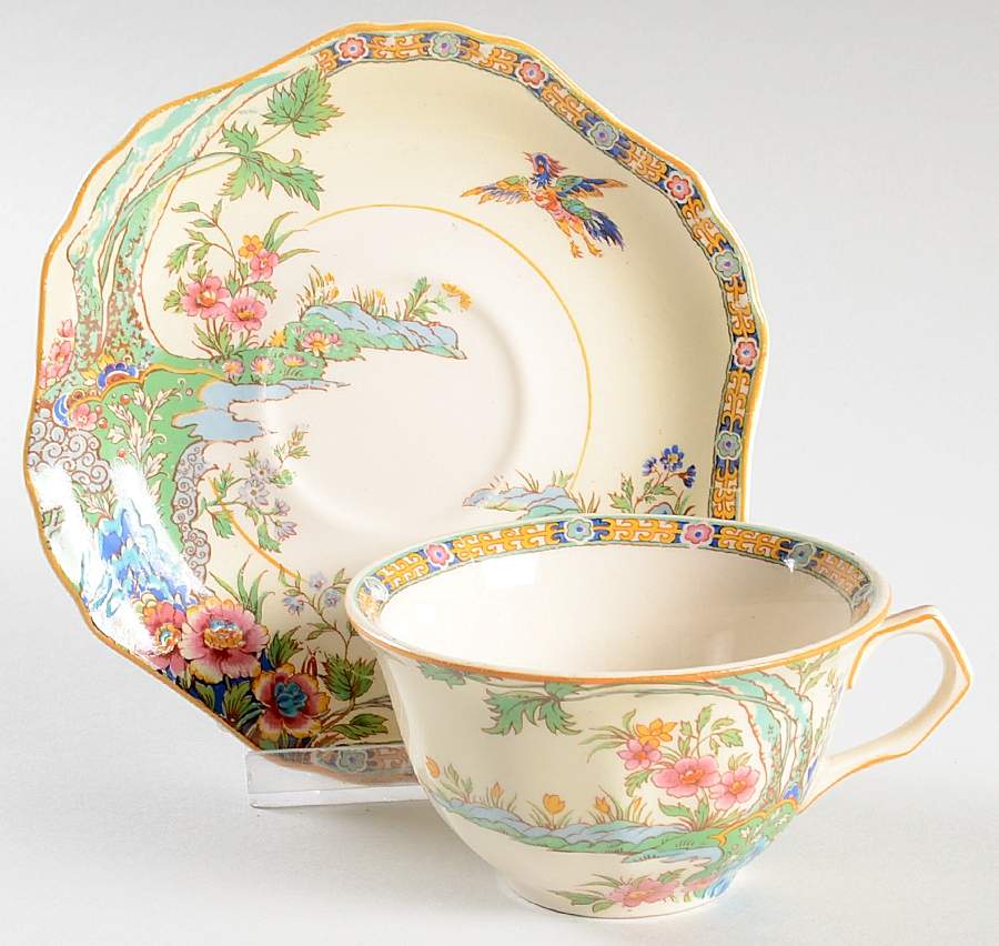Astor Flat Cup & Saucer Set by John Maddock & Sons-1