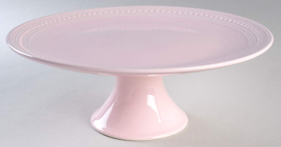 M2A20 Pink 12" Diameter Pedestal Cake Stand by Matceramica-1