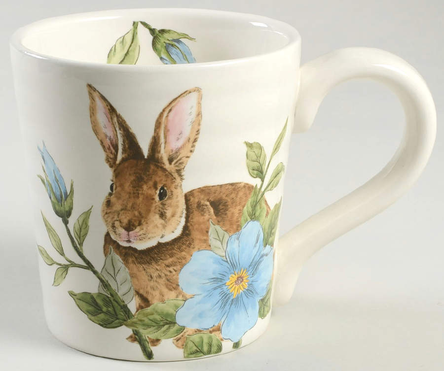 Floral Bunny Mug by Maxcera Corp-1