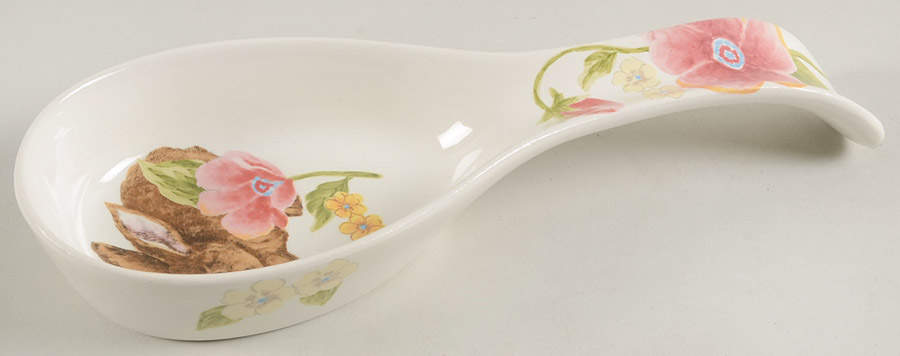 Floral Bunny Spoon Rest/Holder (Holds 1 Spoon) by Maxcera Corp-1