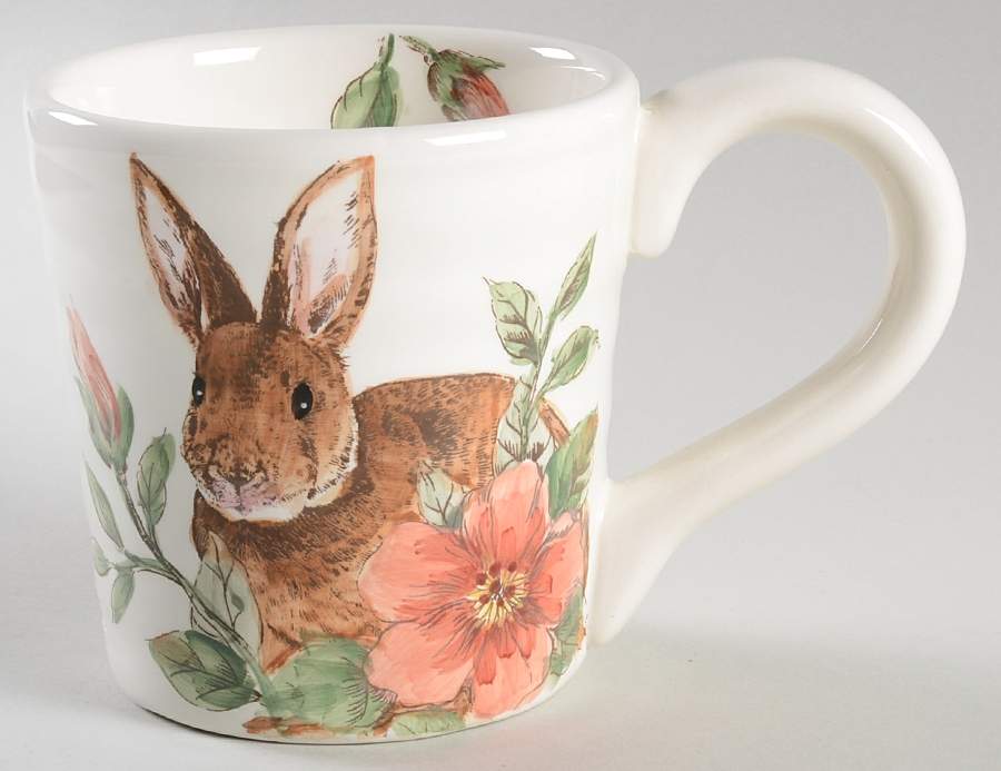 Floral Bunny Mug by Maxcera Corp-1