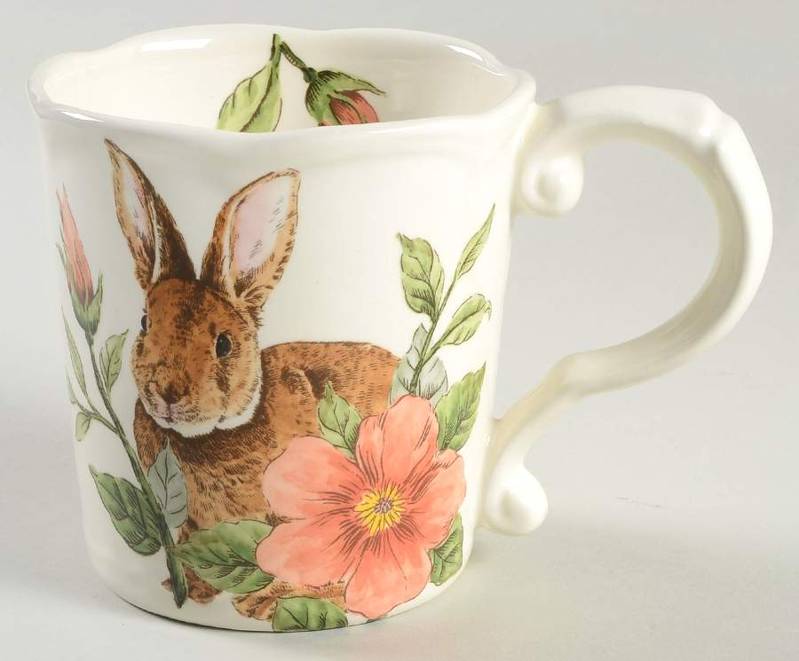 Floral Bunny Mug by Maxcera Corp-1
