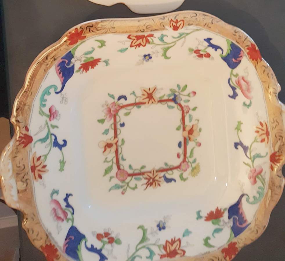 B40 Square Handled Cake Plate by Minton-1