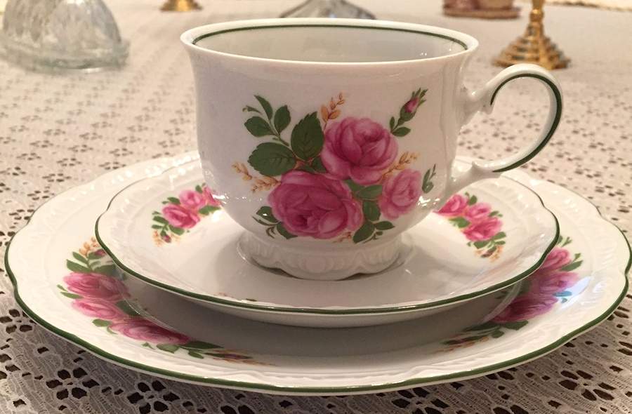 MIT375 Footed Cup & Saucer Set by Mitterteich-1