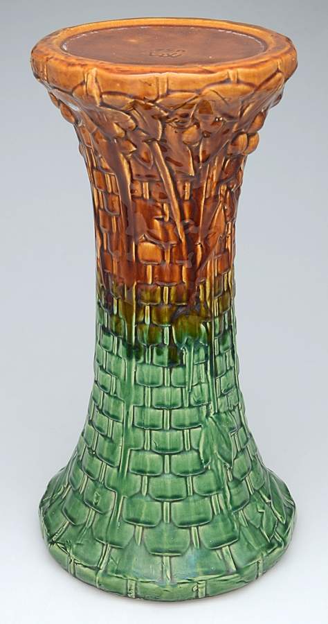 Basketweave Stand for Jardiniere by Nelson McCoy-1