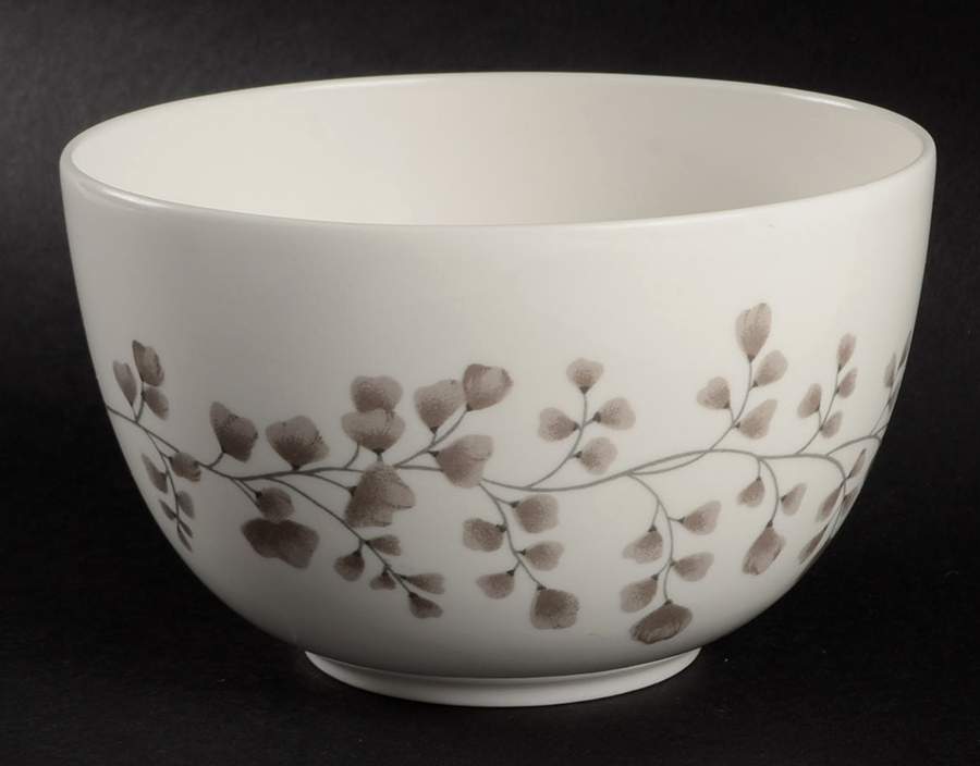 Maidenhair Fern Gray Soup/Cereal Bowl by Martha Stewart-1