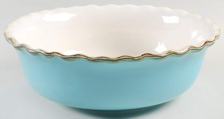 MLJ17 Turquoise 10" Large Salad Serving Bowl by Maioliche Jessica-1