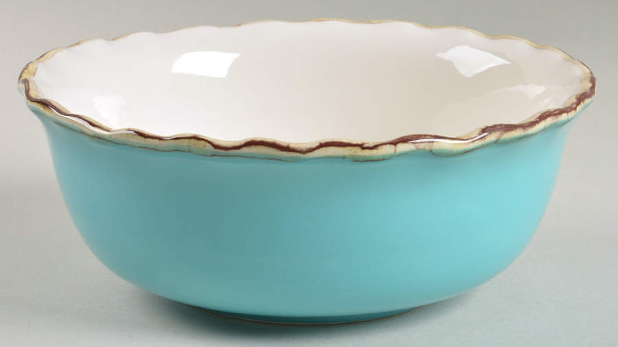 MLJ17 Turquoise Individual Dinner Bowl by Maioliche Jessica-1