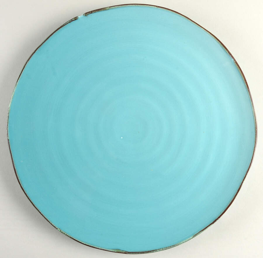 MLJ17 Turquoise 15" Chop Plate (Round Platter) by Maioliche Jessica-1