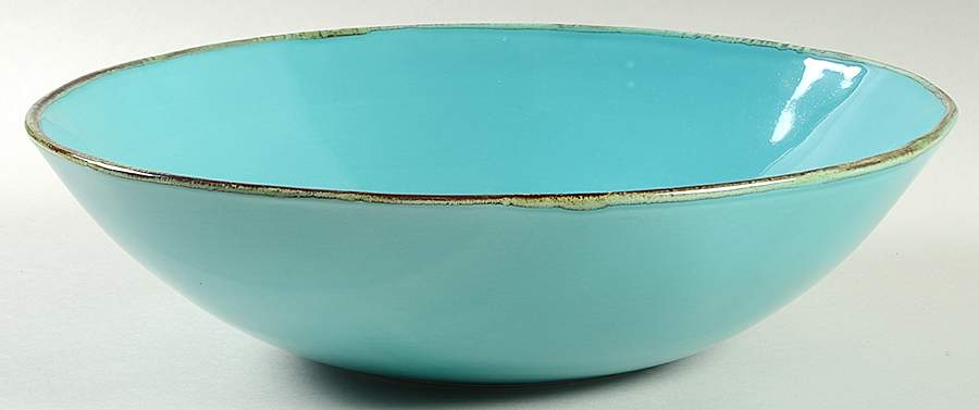 MLJ17 Turquoise 12" Large Salad Serving Bowl by Maioliche Jessica-1