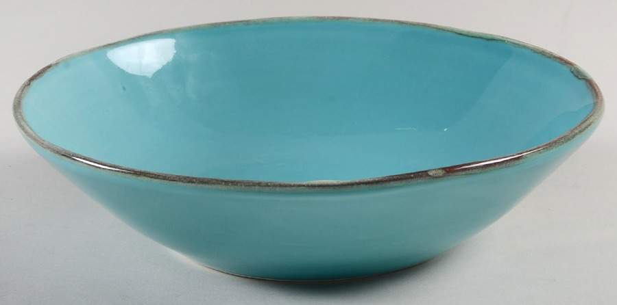 MLJ17 Turquoise 9" Soup/Pasta Bowl by Maioliche Jessica-1