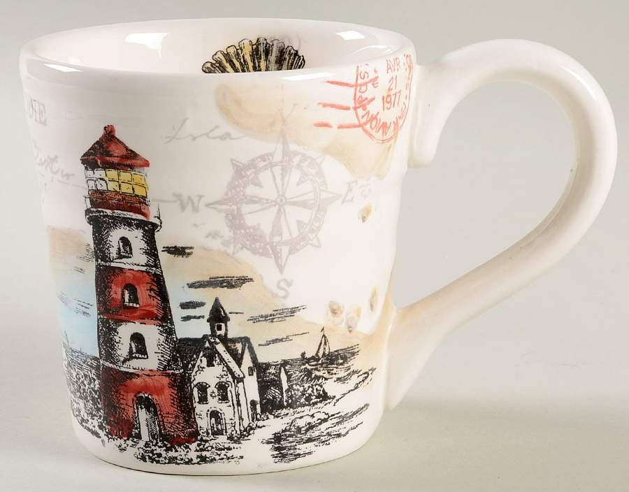 Red Lighthouse Mug by Maxcera Corp-1