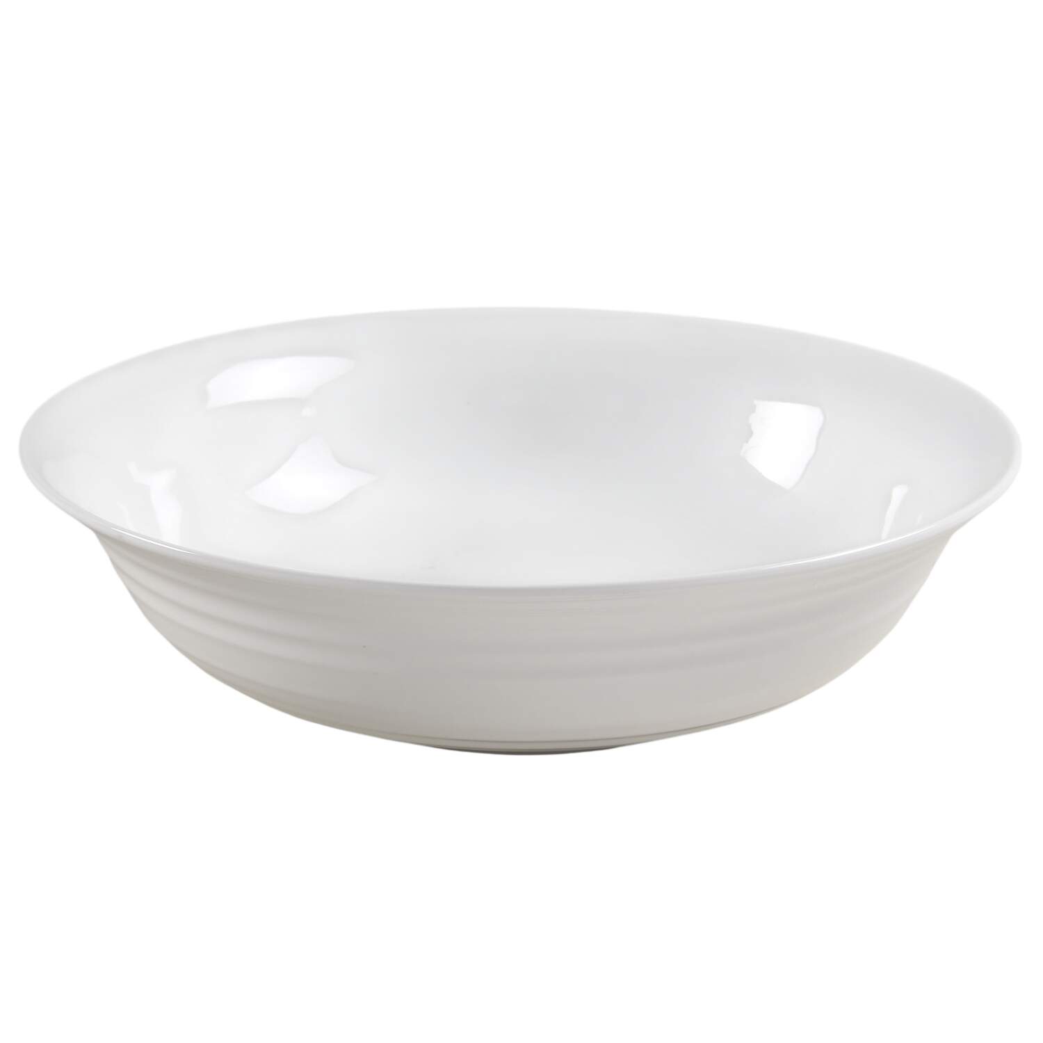 Swirl White (Bone) 10" Round Vegetable Bowl by Mikasa-1
