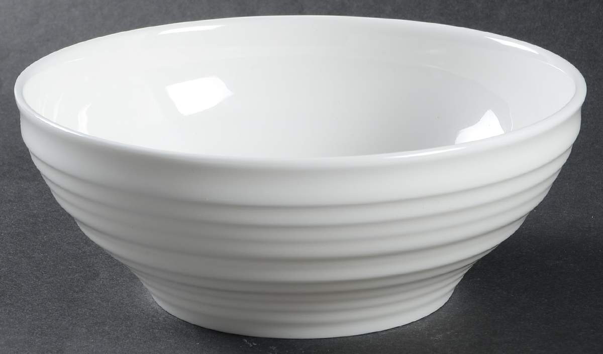 Swirl White (Bone) Soup/Cereal Bowl by Mikasa-1