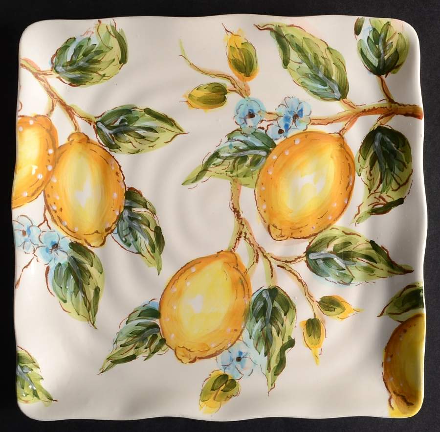 Limoncello Square Salad Plate by Maxcera Corp-1