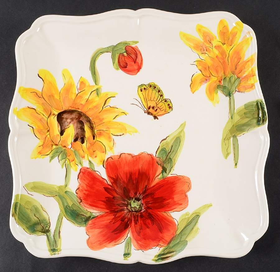 Summer Breeze Square Dinner Plate by Maxcera Corp-1