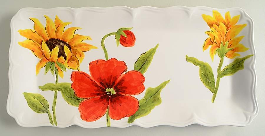 Summer Breeze 17" Rectangular Serving Platter by Maxcera Corp-1