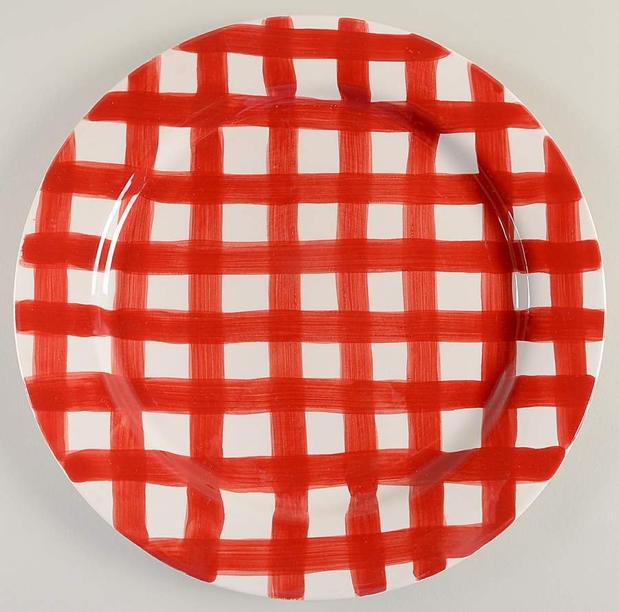 Check Dinner Plate by Maxcera Corp-1