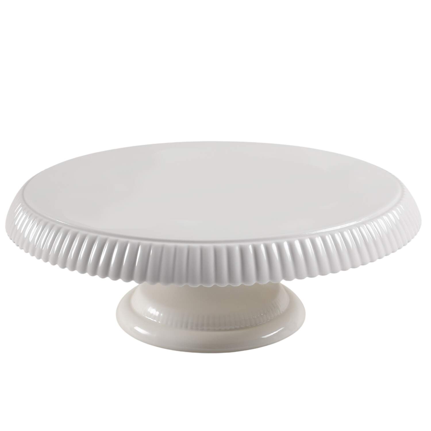 Fleur 11" Diameter Pedestal Cake Stand by Martha Stewart-1