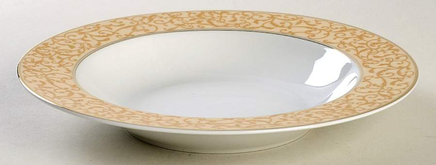 Parchment Gold Rim Soup Bowl by Mikasa-1