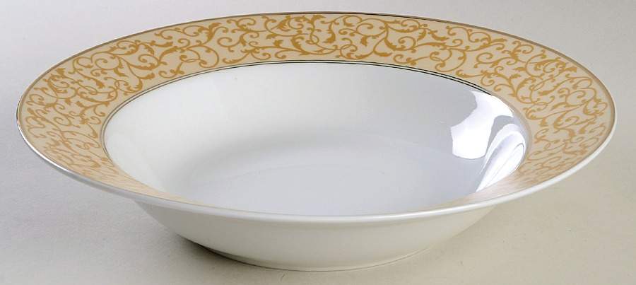 Parchment Gold 10" Round Vegetable Bowl by Mikasa-1