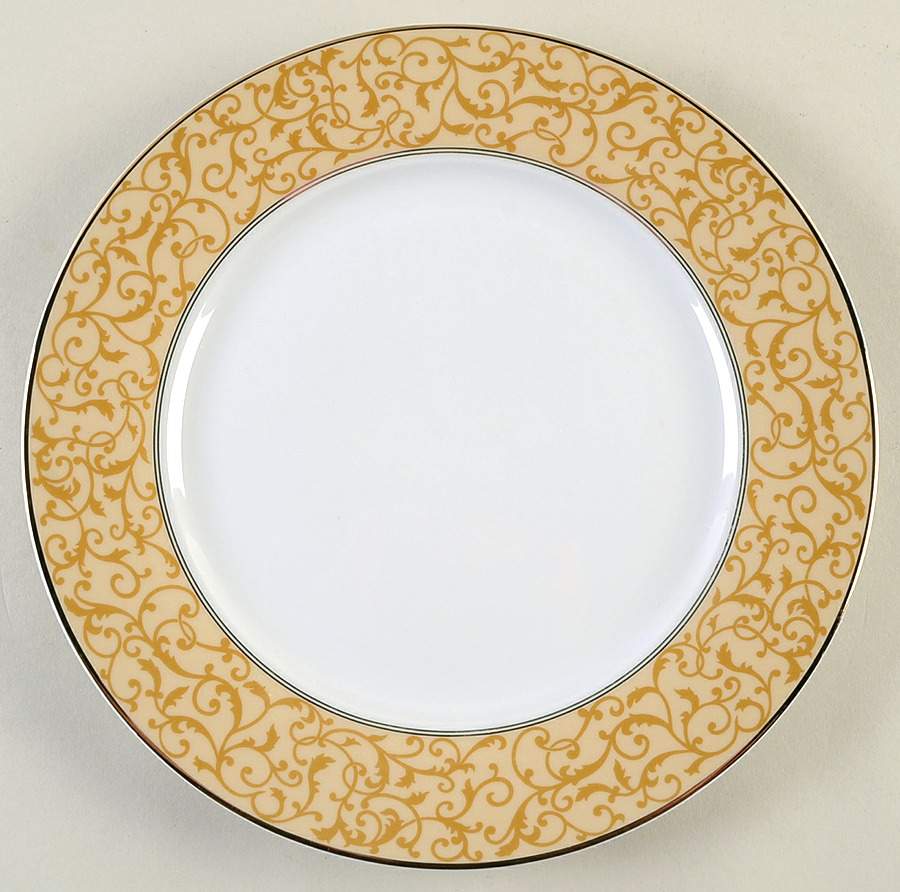 Parchment Gold Dinner Plate by Mikasa-1