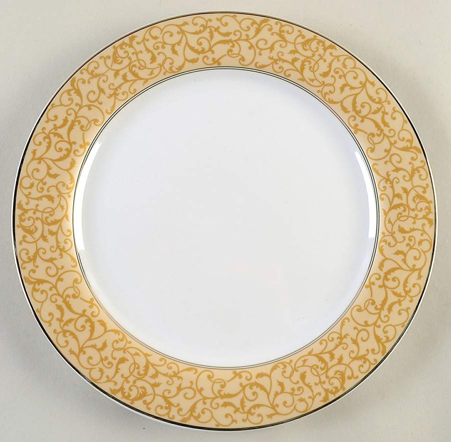 Parchment Gold 12" Chop Plate (Round Platter) by Mikasa-1
