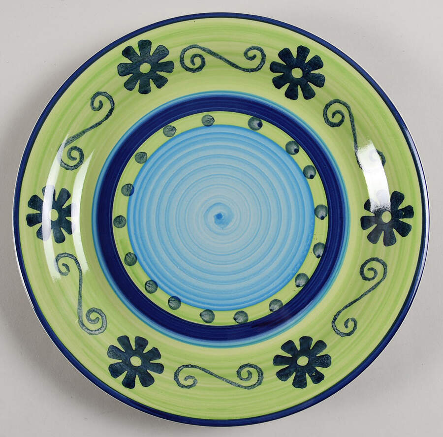 M1D8 Green Dinner Plate by Mulberry Home Collection-1