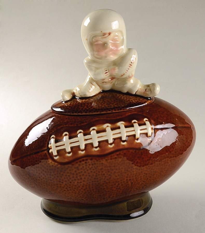 Boy on Football Cookie Jar & Lid by Nelson McCoy-1