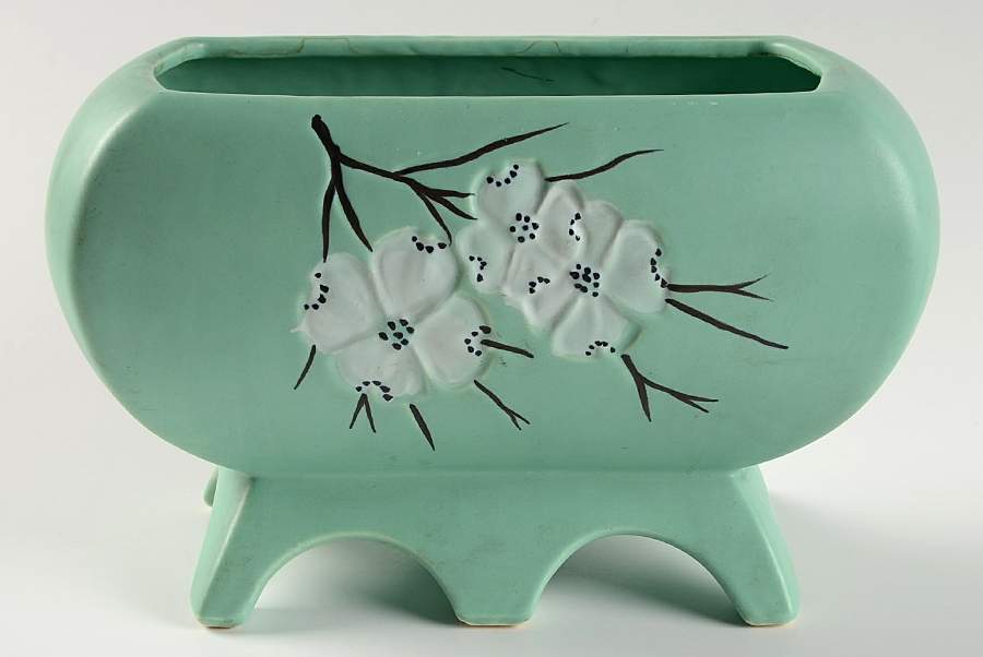 Spring Wood Green 10" Planter by Nelson McCoy-1