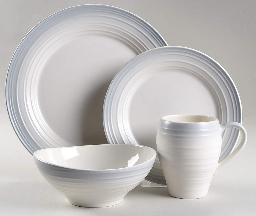 Swirl Ombre Grey 4 Piece Place Setting by Mikasa-1