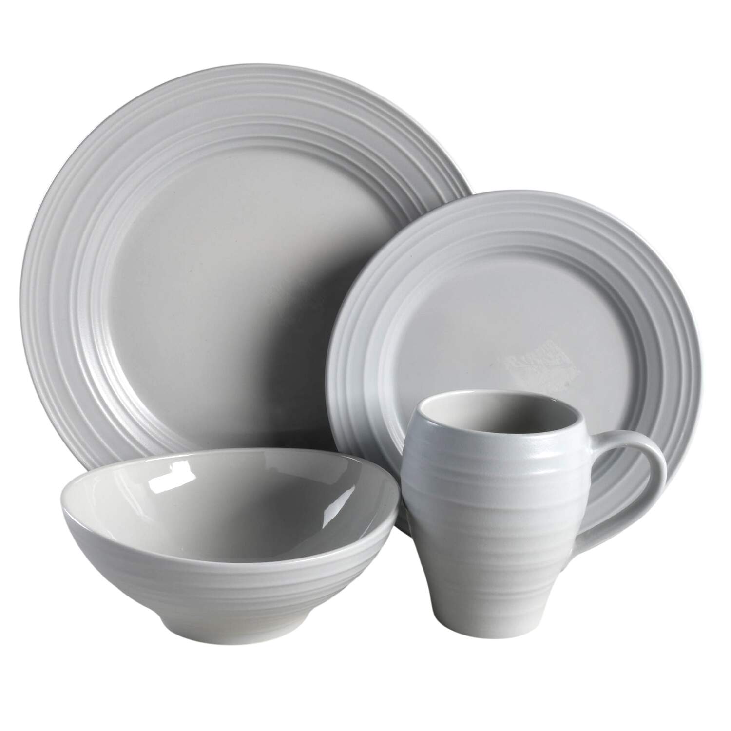 Swirl Grey 4 Piece Place Setting by Mikasa-1