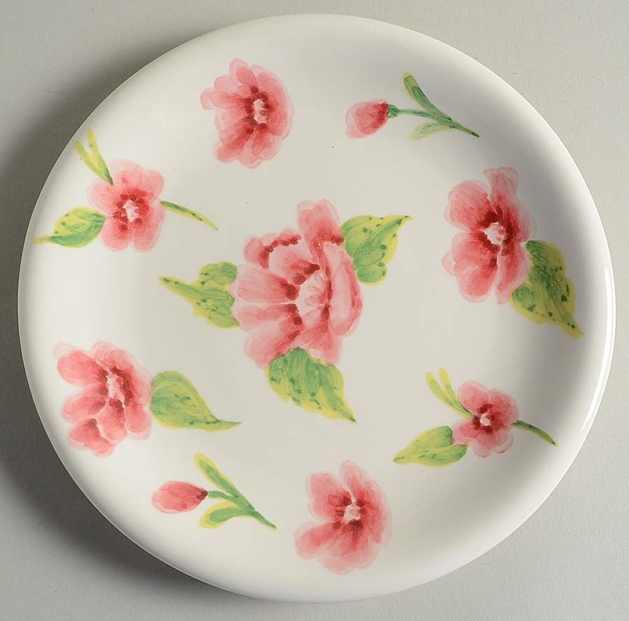 Turq Floral Salad Plate by Maxcera Corp-1