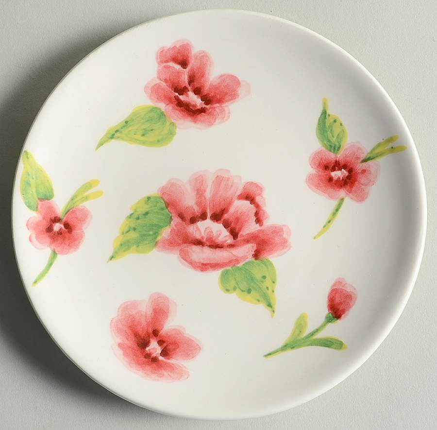 Turq Floral Appetizer Plate by Maxcera Corp-1
