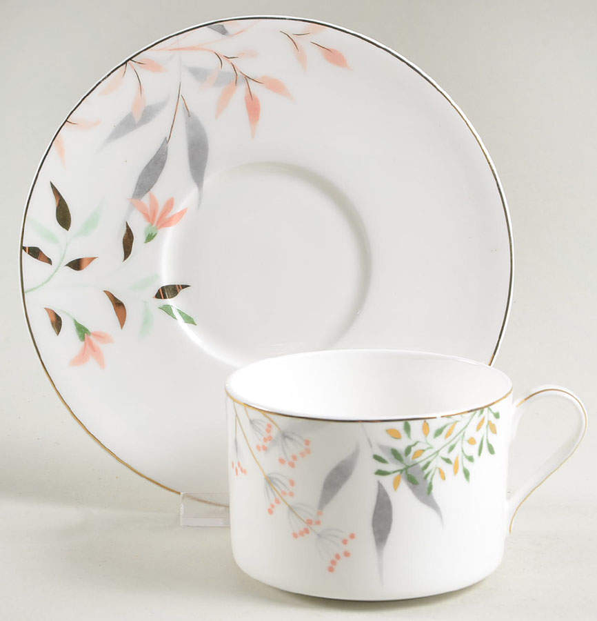 Alaya Flat Cup & Saucer Set by Mikasa-1