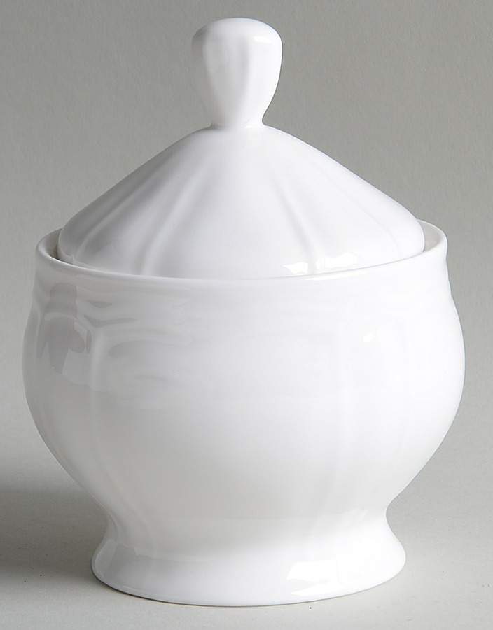 Antique White (Bone) Sugar Bowl & Lid by Mikasa-1
