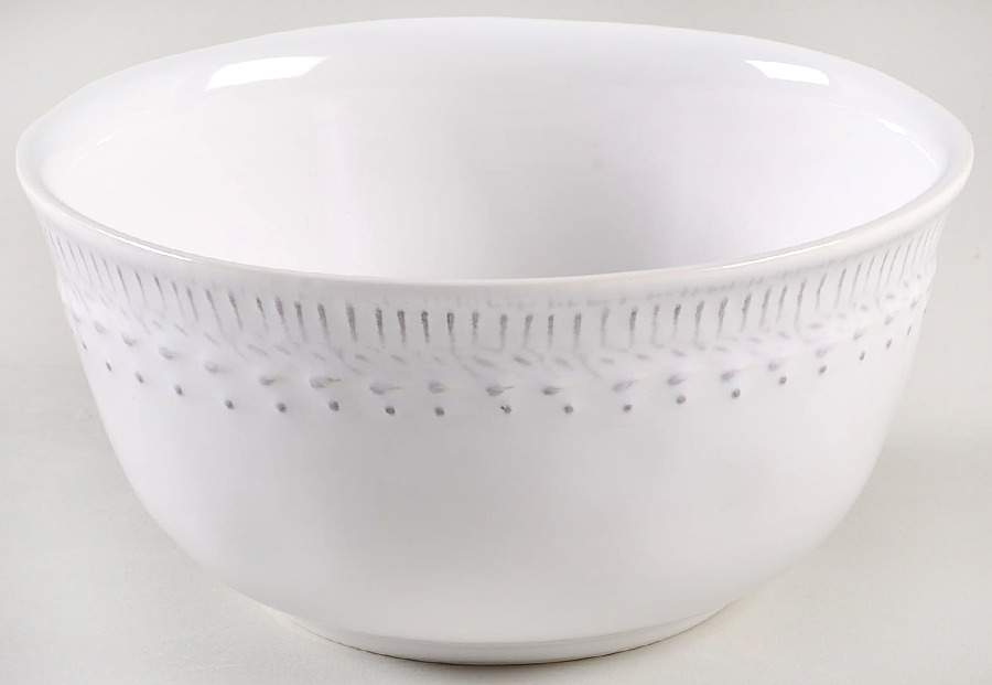 Ethnic White Soup/Cereal Bowl by Matceramica-1