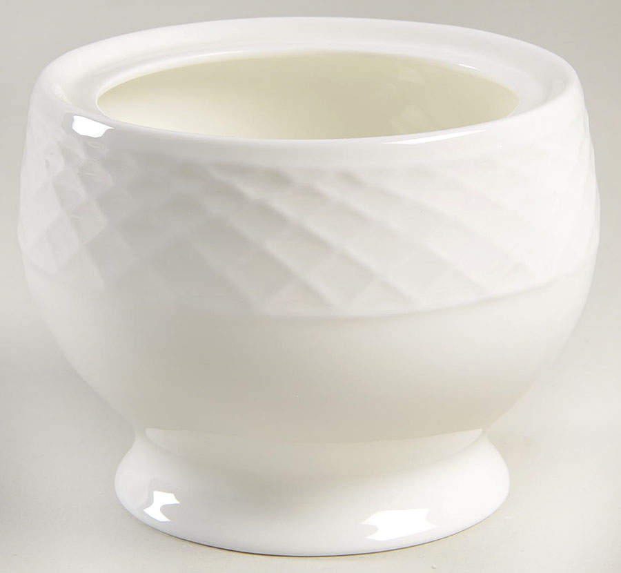 Trellis White Sugar Bowl No Lid by Mikasa-1