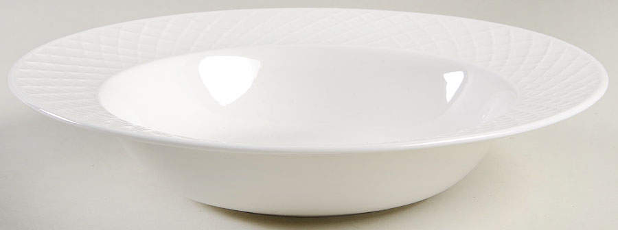 Trellis White 10" Round Vegetable Bowl by Mikasa-1