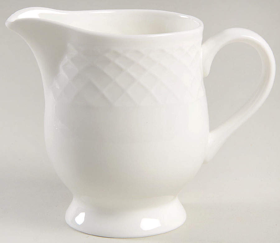 Trellis White Creamer by Mikasa-1