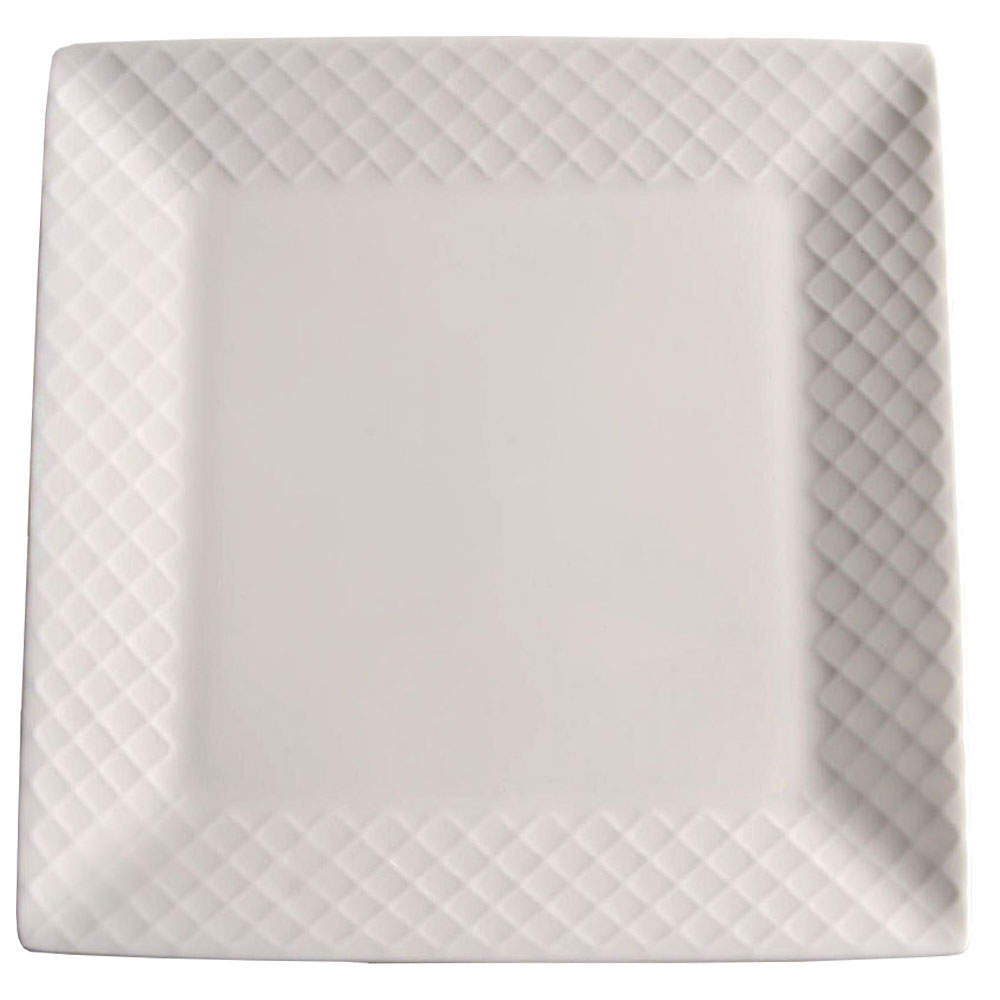 Trellis White Square Salad Plate by Mikasa-1