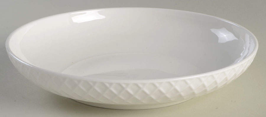 Trellis White 9" Individual Pasta Bowl by Mikasa-1