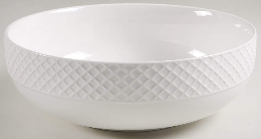 Trellis White 10" Round Serving Bowl by Mikasa-1