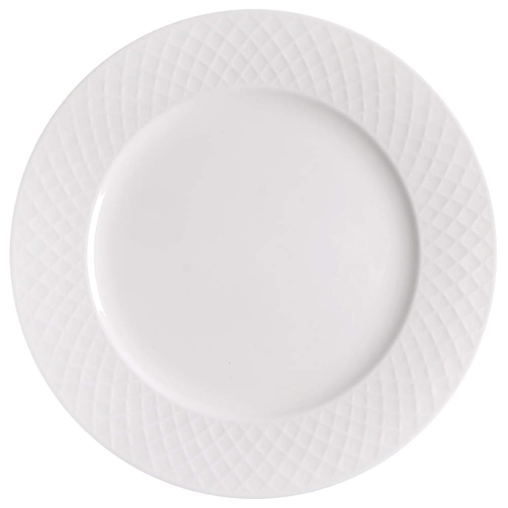 Trellis White Dinner Plate by Mikasa-1