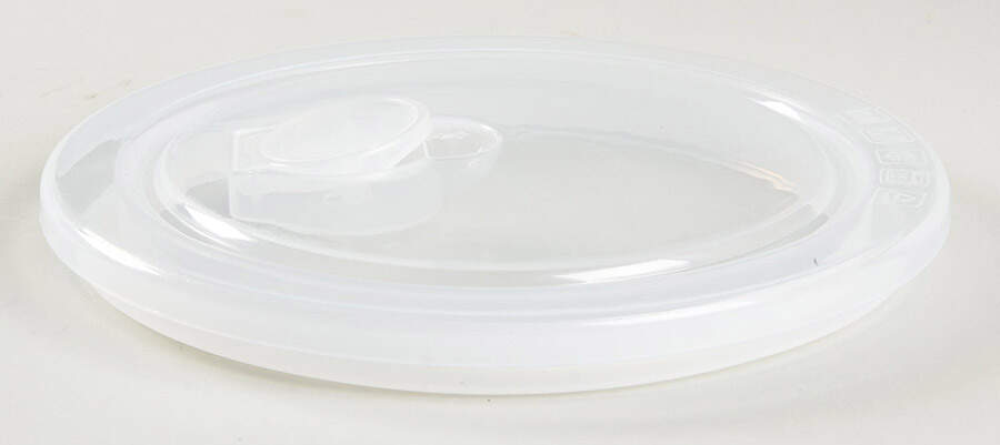Trellis White 6" Storage Ceramic Bowl Plastic Lid by Mikasa-1