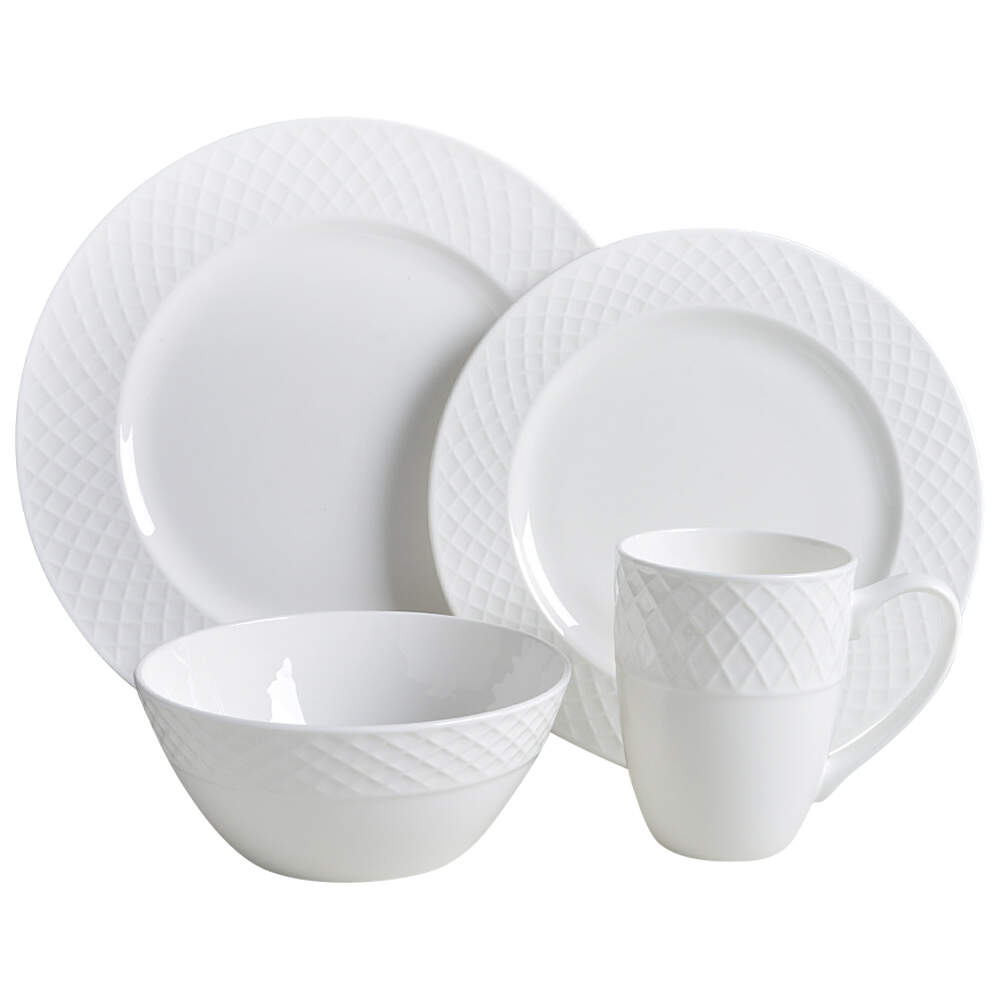 Trellis White 32 Piece Estate Set by Mikasa-1
